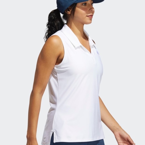 Athleta Adidas GO-TO PRIMEGREEN SLEEVELESS POLO - Picture 4 of 8